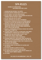 Oregon Spa Rules Sign
