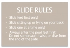 Oregon Waterpark Slide Rules Sign