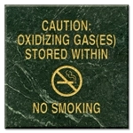 Oxidizing Gas(es) Stored/No Smoking