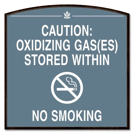 Oxidizing Gas(es) Stored/No Smoking