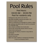 Pool Rules w/Hours (Residents Only)