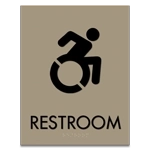 Restroom Sign w/Dynamic ISA Symbol