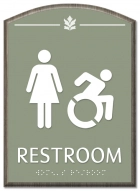 Restroom Sign w/Female & Dynamic ISA Symbols