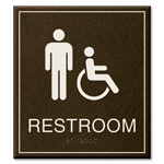 Restroom Sign w/Male & ISA Symbols