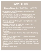 Rhode Island Pool Rules Sign