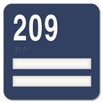Room Number Sign - 2 slot