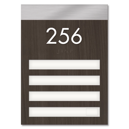 Room Number Sign - 2 slot