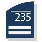 Room Number Sign - 2 slot
