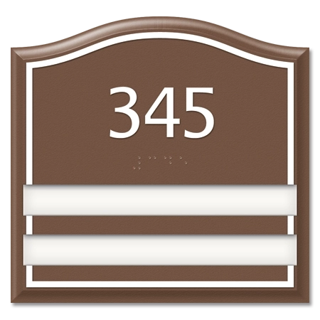 Room Number Sign - 2 slot