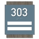 Room Number Sign - 2 slot