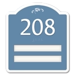 Room Number Sign - 2 slot