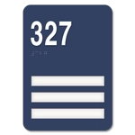 Room Number Sign - 3 slot