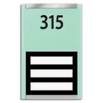 Room Number Sign - 3 slot