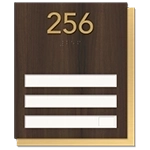 Room Number Sign - 3 slot