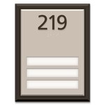 Room Number Sign - 3 slot