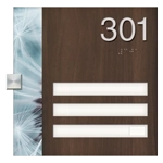Room Number Sign - 3 slot
