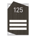 Room Number Sign - 3 slot