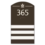 Room Number Sign - 3 slot