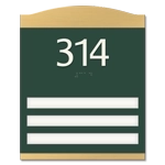Room Number Sign - 3 slot