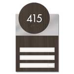Room Number Sign - 3 slot