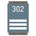 Room Number Sign - 3 slot