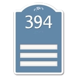 Room Number Sign - 3 slot