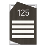 Room Number Sign - 4 slot