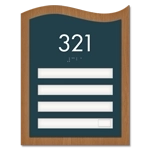Room Number Sign - 4 slot