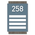 Room Number Sign - 4 slot