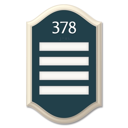 Room Number Sign - 4 slot