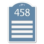 Room Number Sign - 4 slot