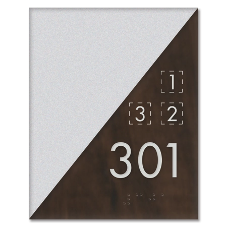 Room Number Sign w/Symbols