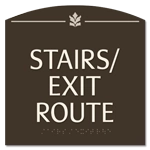 "Stairs/Exit Route" Egress Sign - CA Compliant