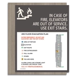 Standard Elevator Evacuation Plans - CA Compliant