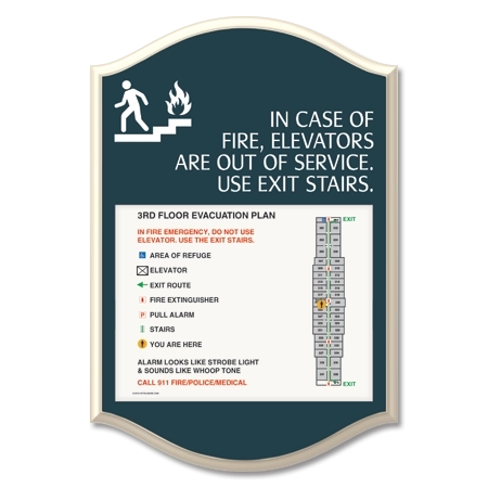 Standard Elevator Evacuation Plans - CA Compliant