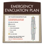 Standard Entrance Evacuation Plans - CA Compliant