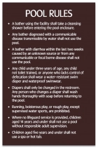 Utah Pool Rules Sign
