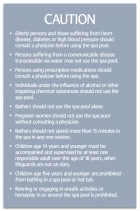 Utah Spa Rules Caution Sign