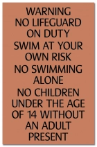 Virginia No Lifeguard Sign