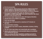 Virginia Spa Rules Sign