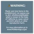 Warning Sign: Plastic and Vinyl