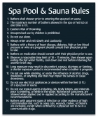 Washington DC Spa & Sauna Rules Sign