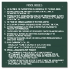Washington Pool Rules Sign