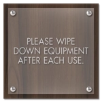 Wipe Down Equipment Sign