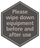 "Wipe Down Equipment" Vinyl Decal
