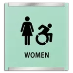 Women Sign w/Female & Dynamic ISA Symbols