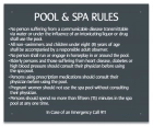 Wyoming Pool & Spa Rules Sign