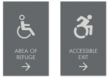 Examples of handicap accessible directional signs