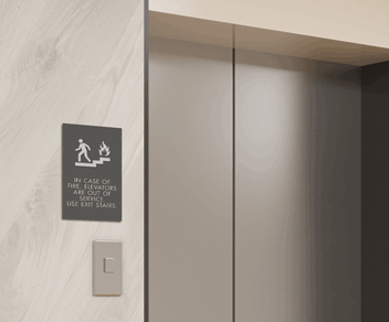 Elevator Fire Signs