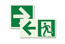 green running man signs